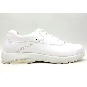 Dunham White Leather Casual Lace Up Sneakers Shoes Women's 10.5 B